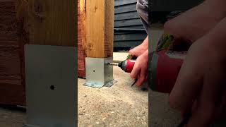 shorts Quick Install of our FenceEasy Fence Post Floor Fixing Brackets ft Spongebob [upl. by Ignacia]