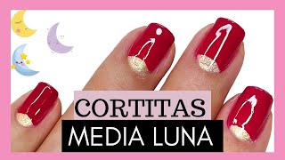 Cómo hacer Uñas Media Luna para principiantes paso a pasomanicura uñas pintadas media luna [upl. by Aseyt]