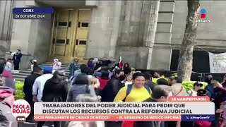 Trabajadores del Poder Judicial se manifiestan a las afueras de la Suprema Corte  DPC [upl. by Arinay]