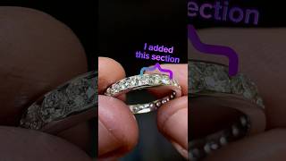 Sizing up and adding 3 diamonds to an eternity band [upl. by Judson]