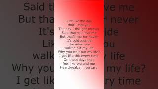 Heartbreak Anniversary  Giveon heartbreak giveon songlyrics [upl. by Ydwor230]