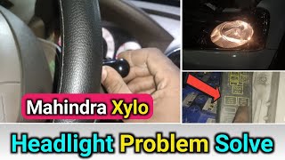 Mahindra Xylo Headlight Problem Solve  How to repair headlight Mahindra Xylo [upl. by Sekyere]