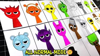 Dibujo TODOS los PERSONAJES de INCREDIBOX SPRUNKI HORROR GAME ⚠️Incredibox Sprunki all normal mode [upl. by Collum382]