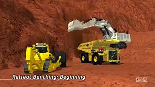 Mining Animation 2012 Double Benching liebherr [upl. by Wack]