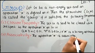 Group Theory  Group  Abelian Group  Lecture 7 Theta Classes [upl. by Susann]