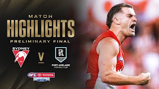 Sydney Swans v Port Adelaide Highlights  Preliminary Final 2024  AFL [upl. by Hashum459]