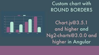 Custom chart with Chartjs from 351 and with Ng2charts from 300 in Angular  Round borders [upl. by Florrie]