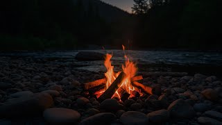 Night Campfire Ambience for Sleep  Peaceful Fire for Deep Rest [upl. by Llywellyn510]