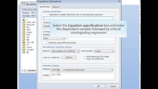 DOLS Panel Cointegration in EViews 8 [upl. by Enihpled]