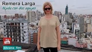 Como tejer Blusa de manga corta Tejido a dos agujas [upl. by Letsyrhc331]