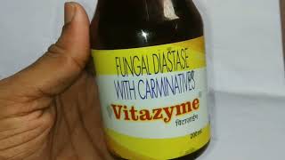 vitazyme syrup  vitazyme syrup hindi  fungal diastase with carminatives [upl. by Nivram718]