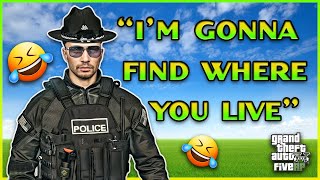 Trolling a bad cop until he quits the server GTA RP [upl. by Lowell]