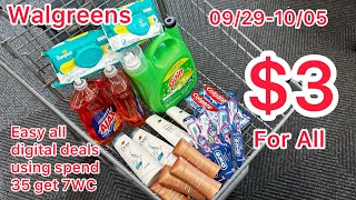 Walgreens Couponing September 29October 5 3 for all lots of easy all digital deals to grab [upl. by Ennovyhc722]