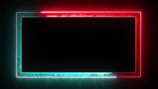 Glowing frame black screen  Neon light border  Frame template video background [upl. by Einittirb42]