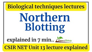 Northern blotting technique in Hindi  Northern blotting principle and animation [upl. by Odlanar]