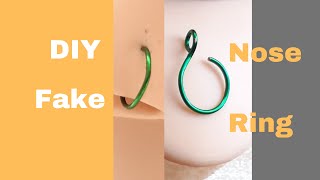 How to Make Fake Nose Ring  A Beginner Friendly Guide for Fake Nose Ring  Easy to Make Jewellery [upl. by Keiko263]