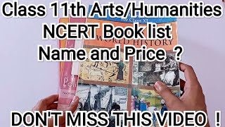 Cbse Class 11th Arts NCERT Book list  Bseb Class 11th Arts Book list  Upsc Prelims Mains Booklist [upl. by Hareehahs183]