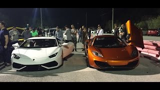 Lamborghini Huracan vs McLaren MP412C Drag Racing 14 Mile Launch Control [upl. by Ynna]