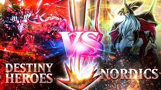 YuGiOh Its TIME to DUEL  Destiny Heroes vs Nordics  Legendary Hero Decks [upl. by Natascha962]