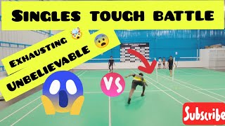 Badminton  Singles comeback match⚠️😨😨intense gamebadminton inaikuiruku [upl. by Oaks]