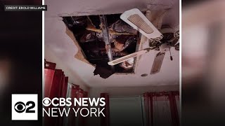 NYC homeowner says ceiling collapsed months after solar panel installation [upl. by Bree]