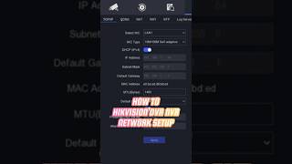 Hikvision DVR Network Setup cctv cctvcamera hikvision [upl. by Akimal260]