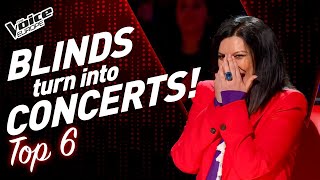 BLIND AUDITIONS turn into CONCERTS on The Voice  TOP 6 Part 2 [upl. by Anihsat]