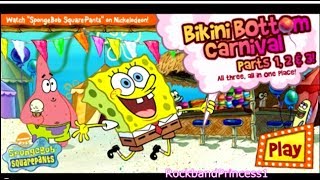 Spongebob Squarepants Bikini Bottom Carnival Game  Spongebob Games [upl. by Haem74]