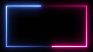 Frame  Neon Frame Border Free copyright 1  Green Screen [upl. by Pearlman68]