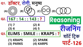 Reasoning प्रैक्टिस Set–126  SSC  Railway  UPP  RPFSI NTPC CGL CHSL GD  SSC Divy [upl. by Cirdla370]