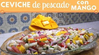 Ceviche de pescado con mango  Cocina de Addy [upl. by Aitrop]