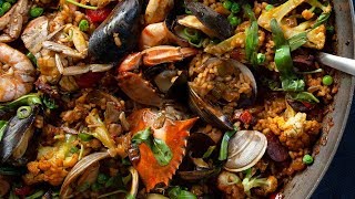 Paella Mixta with Guest Chef Jamie Bissonnette  Project Foodie [upl. by Calypso]