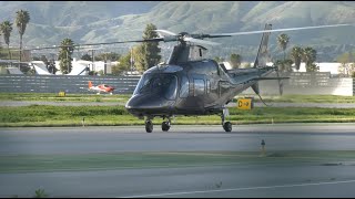 Agusta A109 Executive Helicopter  Start Up And Departure [upl. by Artemla]