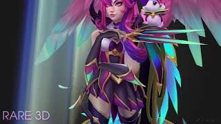 Xayah Star Guardian 3D Model [upl. by Alicsirp]