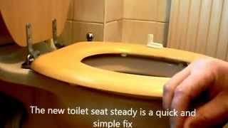 Loose toilet seat how to repair a wobbly toilet seat quickly and easily SteadySeat [upl. by Kiley108]