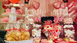 🍭🍬 DECORACION de MESA DE DULCES para BAUTIZO Niña 🍧👸ECONOMICA ¿Qué lleva una mesa de dulces sencilla [upl. by Dirgis]