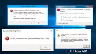 How To Fix ALL Synaptics Pointing Device And TouchPad Error  101 FIX All Issues  Latest 2021 [upl. by Kcirrek]