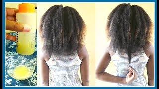 Mon SECRET pour la POUSSE RAPIDE des cheveux crépus  Jus doignon 100 pur DIY  Natural Neekavee [upl. by Felita908]