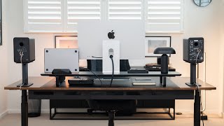 Fresh and Modern Desk Setup 2023 ft Omnidesk [upl. by Sunshine]