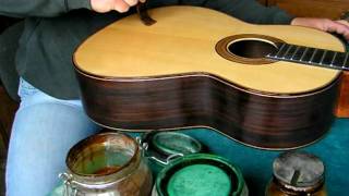 Polishing classical guitar [upl. by Wimsatt]