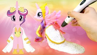 Princess Cadance Wedding Dress Dikale 3D Pen MLP Custom DIY [upl. by Nalani]