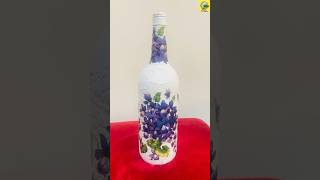 Eggshell Decoupage on Glass Bottle  Bottle Art  Ka3ca  shorts [upl. by Ecaidnac]