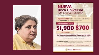 Cómo inscribirse en la Nueva Beca Universal Rita Cetina Gutiérrez Nivel Basico 2024  2025 [upl. by Lyret]