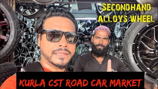 Secondhand Alloy wheels and tyre at cheap price Mumbai Kurla cst road market alloywheels cars [upl. by Adnamaa]