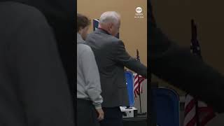 Gov Tim Walz and son Gus cast their ballots [upl. by Nylrad87]