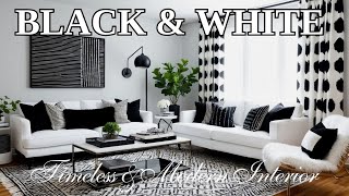 Black amp White Living Room Decor Ideas  Timeless amp Modern Interior Design Inspiration [upl. by Hahn]