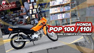 POP 100  110i PREÇO VERSÕES ECONOMIA  Guia de Motos [upl. by Airottiv]