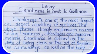 essay on cleanliness is next to godliness  cleanliness is next to godliness essay  essay [upl. by Georgie398]