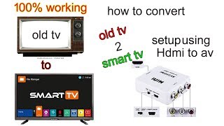 Hdmi to av Convert your old TV to smart TV Review  setup video [upl. by Smallman]