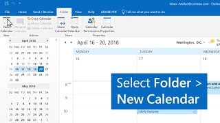 How to create multiple calendars in Outlook [upl. by Luapnhoj]